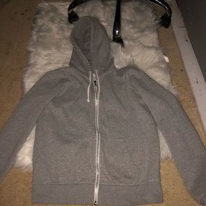 H&M Oversized Zip Up Jacket Grey